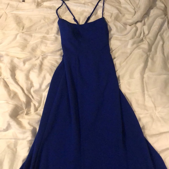 Blue floor length prom dress - Picture 4 of 4